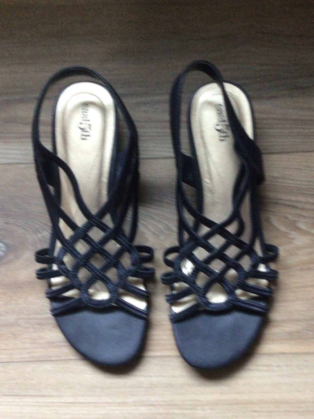 Blue Strappy Slingback Sandals - Women's Dress Heels